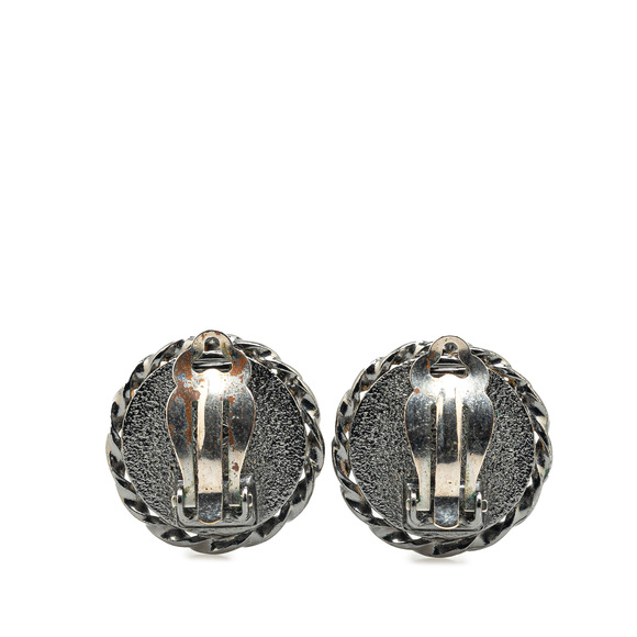 Pre-Loved Chanel Silver Plated Mademoiselle Coco Profile Clip on Earrings - Picture 2 of 4